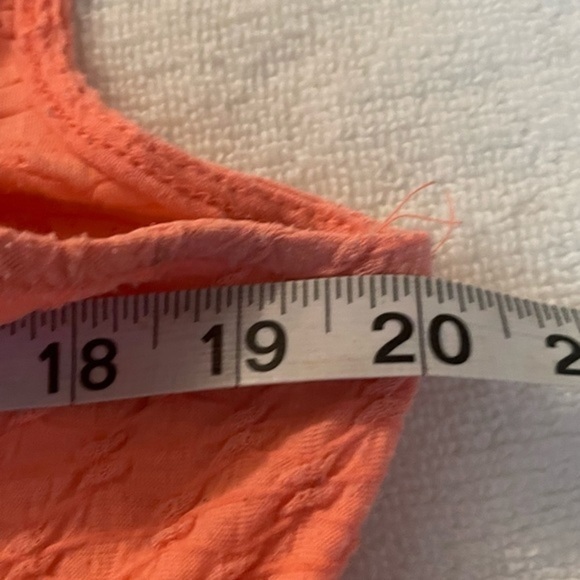 Large Mossimo pink coral color lined sleeveless A line flare stretch midi dress - Picture 13 of 14